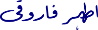 Aher Farouqi Signature